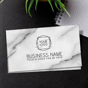 Elegant Classic White Marble  Business Card