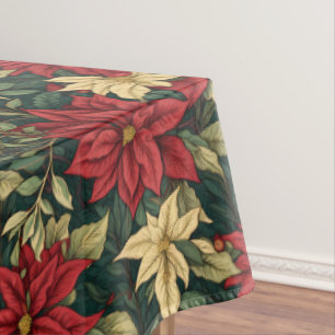 Elegant Classic William Morris Poinsettia Tablecloth