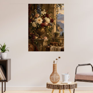Elegant Classical Floral Lakehouse Wall Art