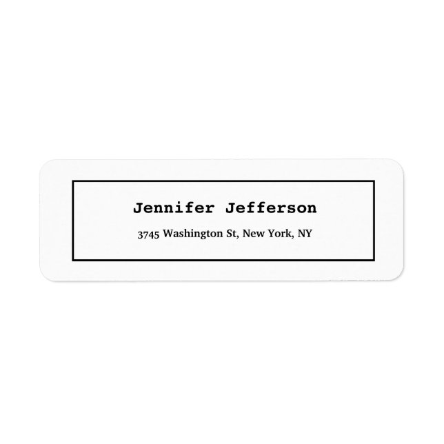 Elegant Classical Plain Professional Label (Front)