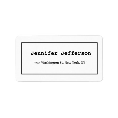 Elegant Classical Plain Professional Label