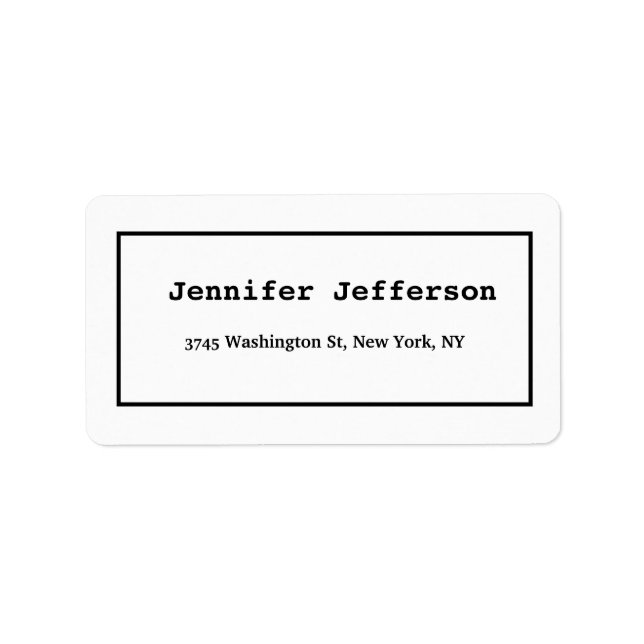 Elegant Classical Plain Professional Label (Front)