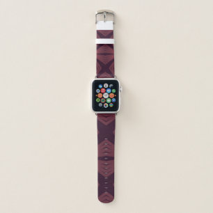 Elegant classical retro style geometric flower art apple watch band