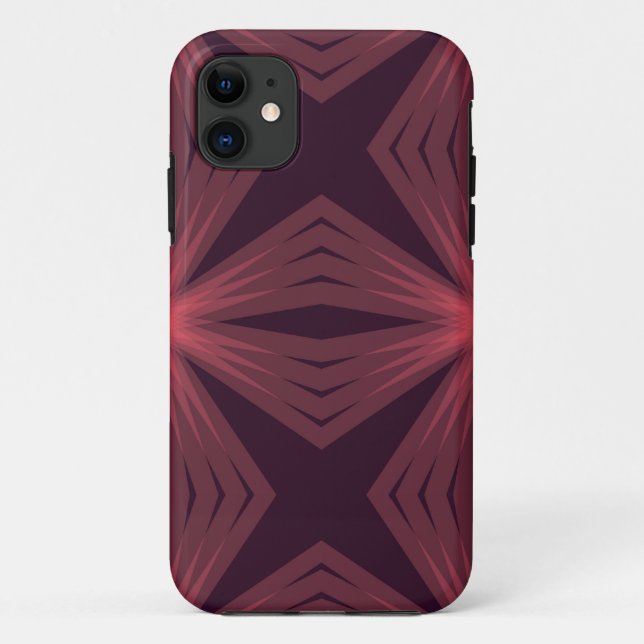 Elegant classical retro style geometric flower art Case-Mate iPhone case (Back)