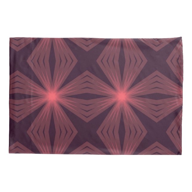 Elegant classical retro style geometric flower art pillow case (Back)