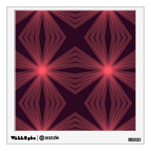 Elegant classical retro style geometric flower art wall decal