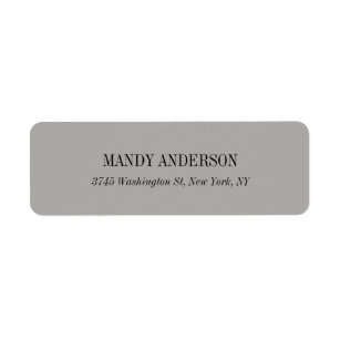Elegant Classical Simple Grey Minimalist Design Label