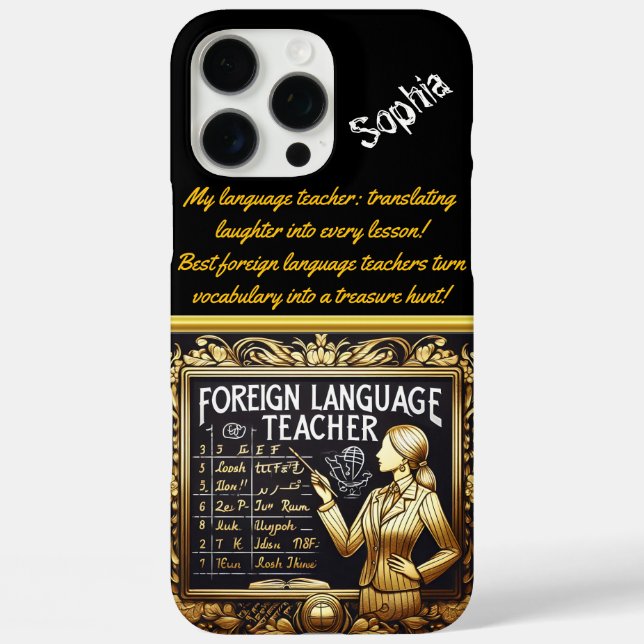 Elegant Classroom With Inspiring Teacher Case-Mate iPhone Case (Back)