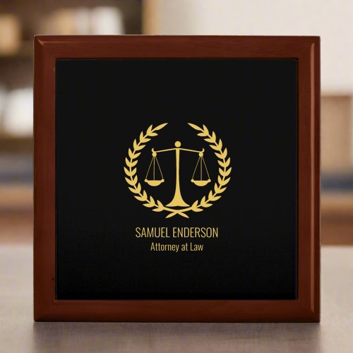 Elegant Classy Black  Gold Lawyer Business  Gift Box
