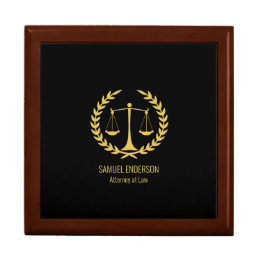 Elegant Classy Black &amp; Gold Lawyer Business  Gift Box