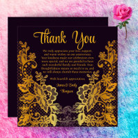 Elegant Classy Black & Gold Wedding Anniversary