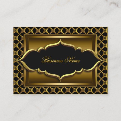 Elegant Classy Black Old Gold Business Card Template