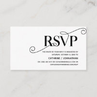 Elegant Classy, Black Script, RSVP respond