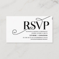 Elegant Classy, Black Script, RSVP respond