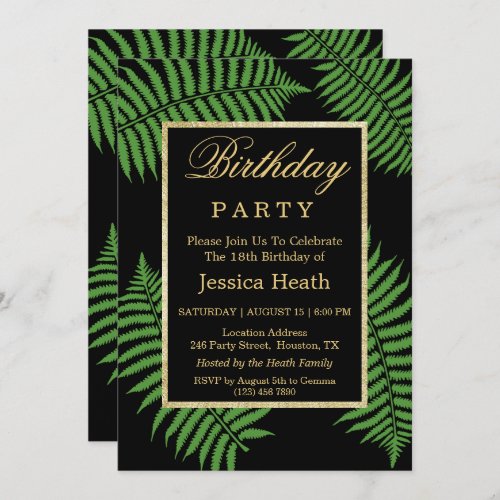 Elegant Classy Bracken 18th Birthday Invitation