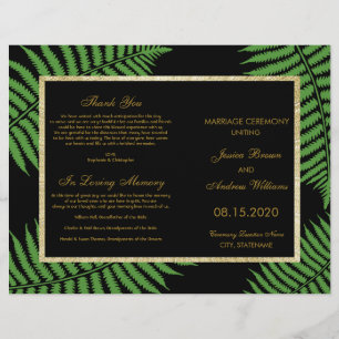 Elegant Classy Bracken Wedding Program