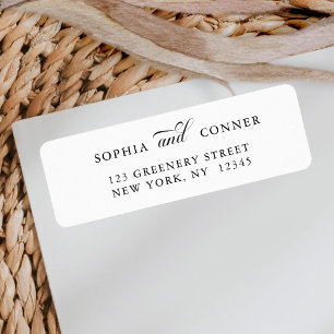 Elegant Classy Calligraphy Return Address Label