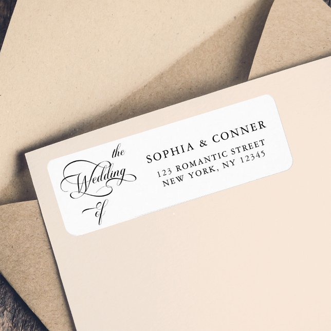 Elegant Classy Calligraphy Wedding Return Address Label (Creator Uploaded)