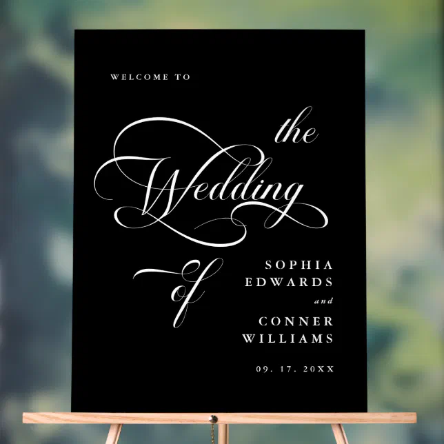 Elegant Classy Calligraphy Wedding Welcome Frosted Acrylic Sign | Zazzle
