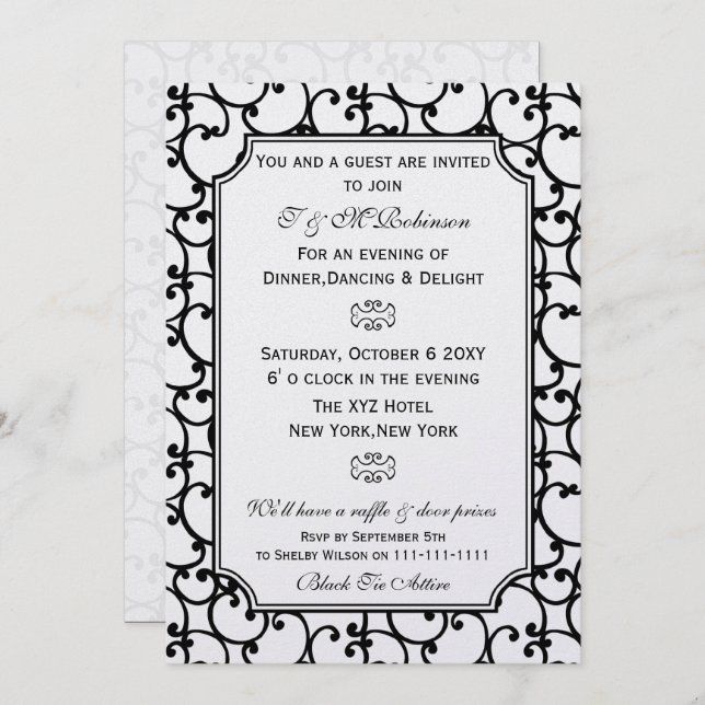 Elegant Classy Corporate party Invitation (Front/Back)