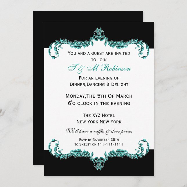 Elegant Classy Corporate party Invitation (Front/Back)
