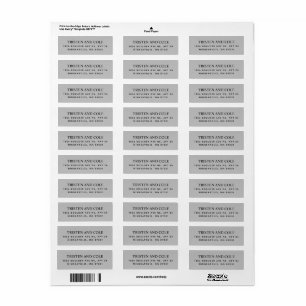 Elegant Classy Dove Gray Return Address Label