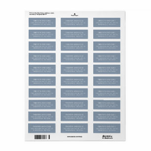 Elegant Classy Dusty Blue Return Address Label