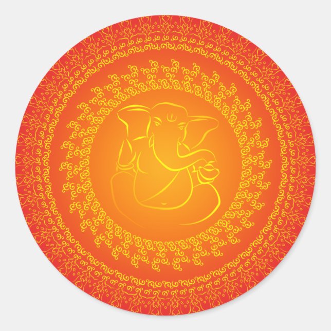 Elegant Classy Ganesh/ Indian God Sticker (Front)