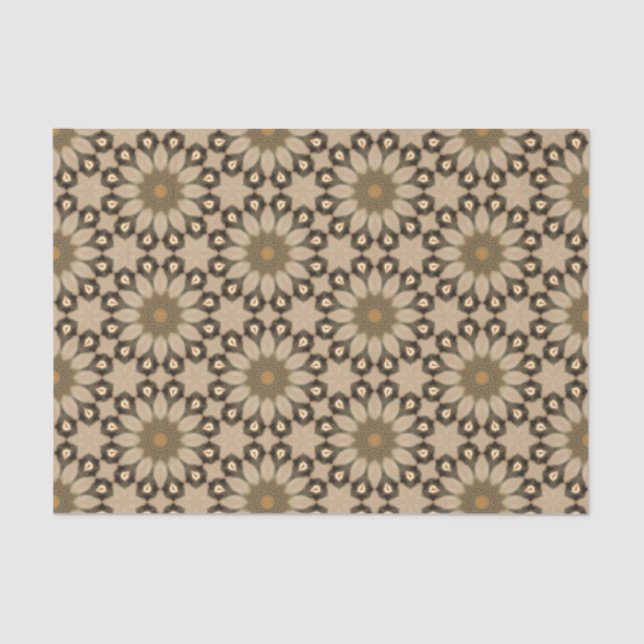 Elegant Classy Geometric Pattern Abstract Floral Tissue Paper (Front)