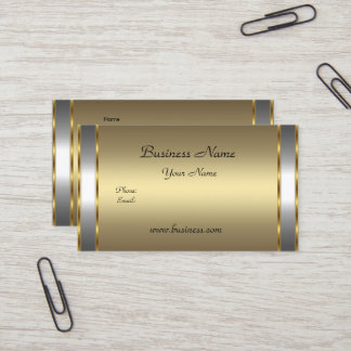 Elegant Classy Gold Bronze silver Business Card