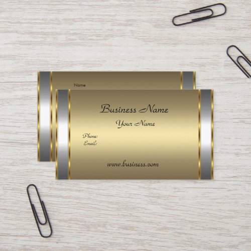 Elegant Classy Gold Bronze silver Business Card Templates