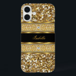 Elegant Classy Gold Diamond Glitter iPhone 16 Plus Case<br><div class="desc">Elegant Classy Yellow Gold  Elegant Classy Gold Diamond Glitter Fabulous for Women,  Girls,   Zizzago created this design PLEASE NOTE all flat images! They Do NOT have real Glitter,  Diamonds Jewels or real Bows!!</div>