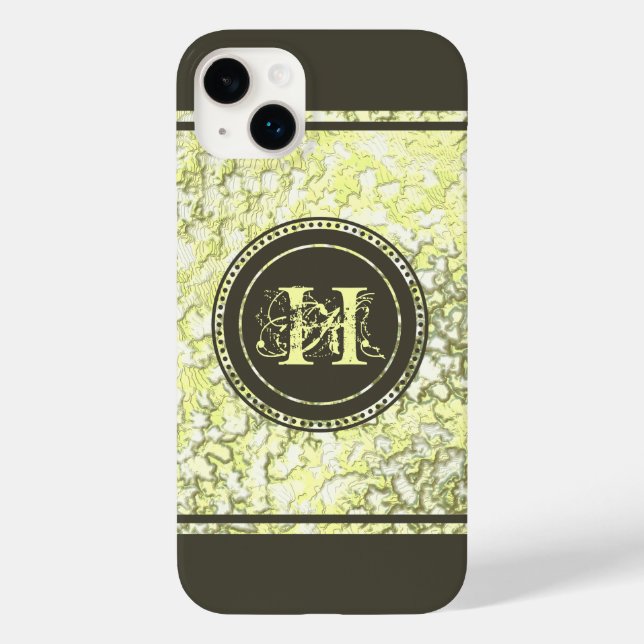 Elegant Classy Gold Foil Dark Taupe Brown Case-Mate iPhone Case (Back)