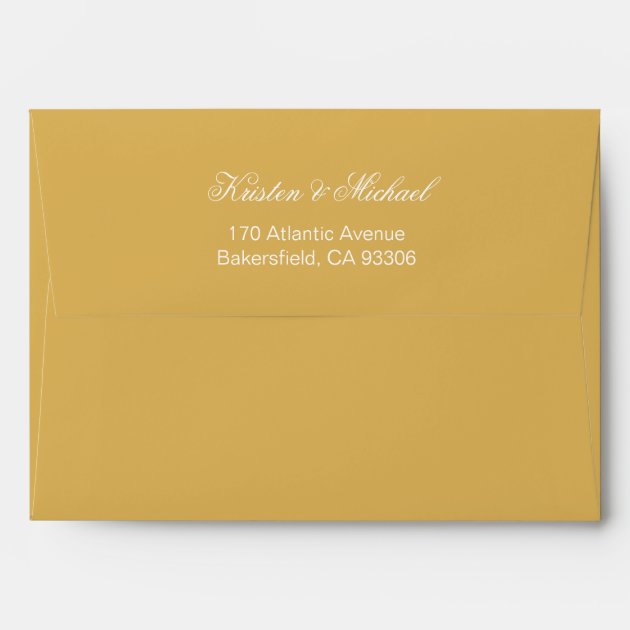 Elegant Classy Gold Lace For 5 X 7 Invitation Envelope