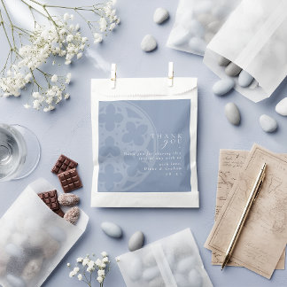 Elegant Classy Gothic Cathedral Dusty Blue Wedding Favor Bag