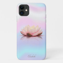Elegant Classy Lotus Flower Holographic iPhone 11 Case