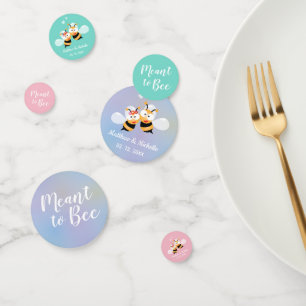 Elegant Classy Meant To Bee Colorful Wedding Party Confetti
