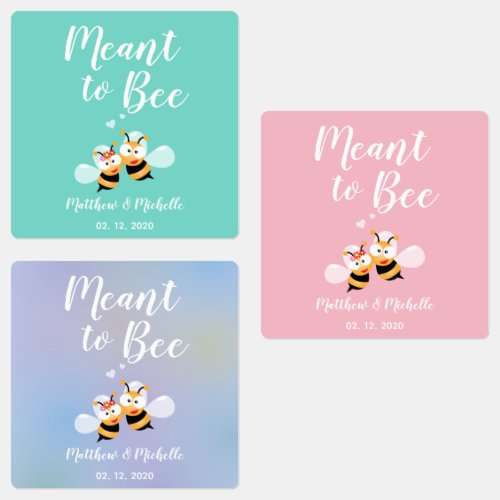 Elegant Classy Meant To Bee Cute Wedding Favor Labels