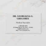 [ Thumbnail: Elegant & Classy Medical Specialist Business Card ]