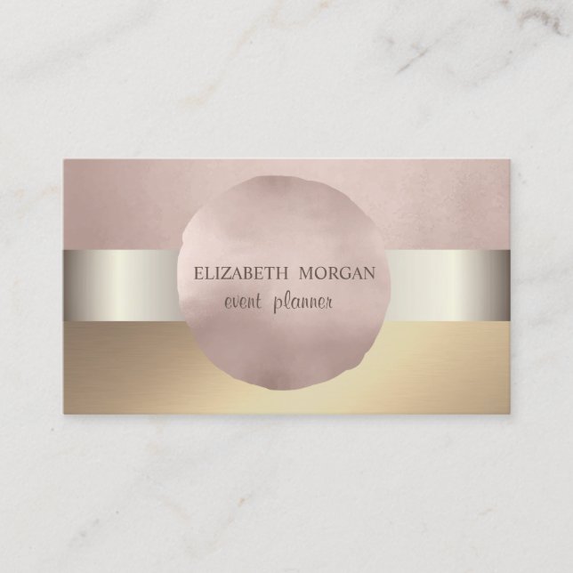 Elegant Classy Modern,Faux Gold,Rose Gold Business Card (Front)