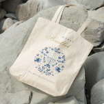 Elegant Classy Navy Blue Happy Hanukkah Floral Tote Bag<br><div class="desc">If you need any further customisation please feel free to message me on yellowfebstudio@gmail.com.</div>