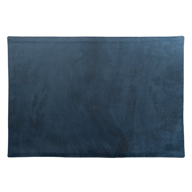 Elegant Classy Navy Blue Watercolor Wedding Cloth Placemat (Front)