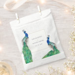 Elegant Classy Ornate Watercolor Peacock Wedding Favor Bag<br><div class="desc">Classy Ornate Watercolor Peacock Collection- it's an elegant watercolor Illustration of colorful bright peacock,  with an ornate border.  Perfect for your modern classy wedding & parties. It’s very easy to customize,  with your personal details. If you need any other matching product or customization,  kindly message via Zazzle.</div>
