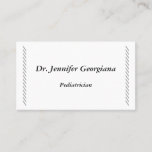 [ Thumbnail: Elegant & Classy Pediatrician Business Card ]