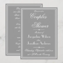 Elegant Classy Personalized Simple Couples Shower 