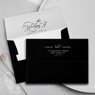 Elegant Classy Pre-Printed Return Address 5x7 Envelope