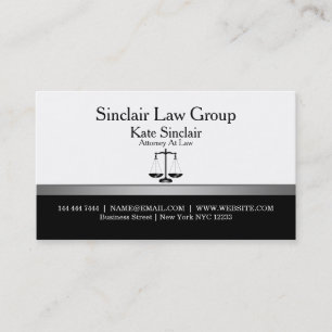 Elegant Classy Professional Attorney Business Card