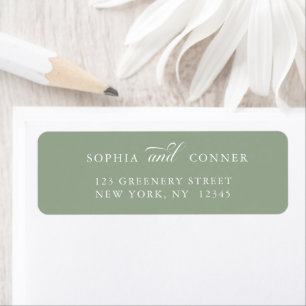 Elegant & Classy Return Address Sage Green Label