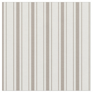 Elegant Classy Rustic Beige French Ticking Stripes Fabric