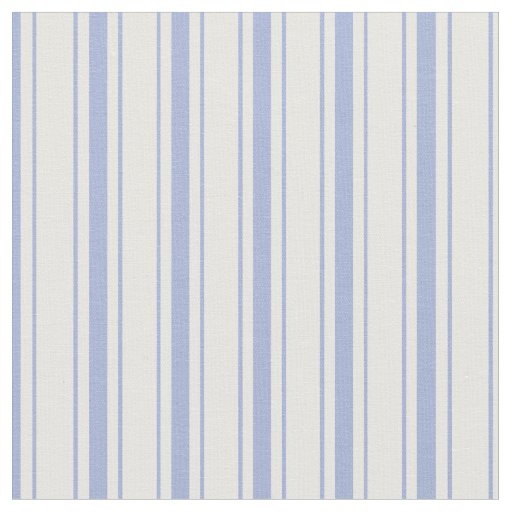 Elegant Classy Rustic Blue French Ticking Stripes Fabric